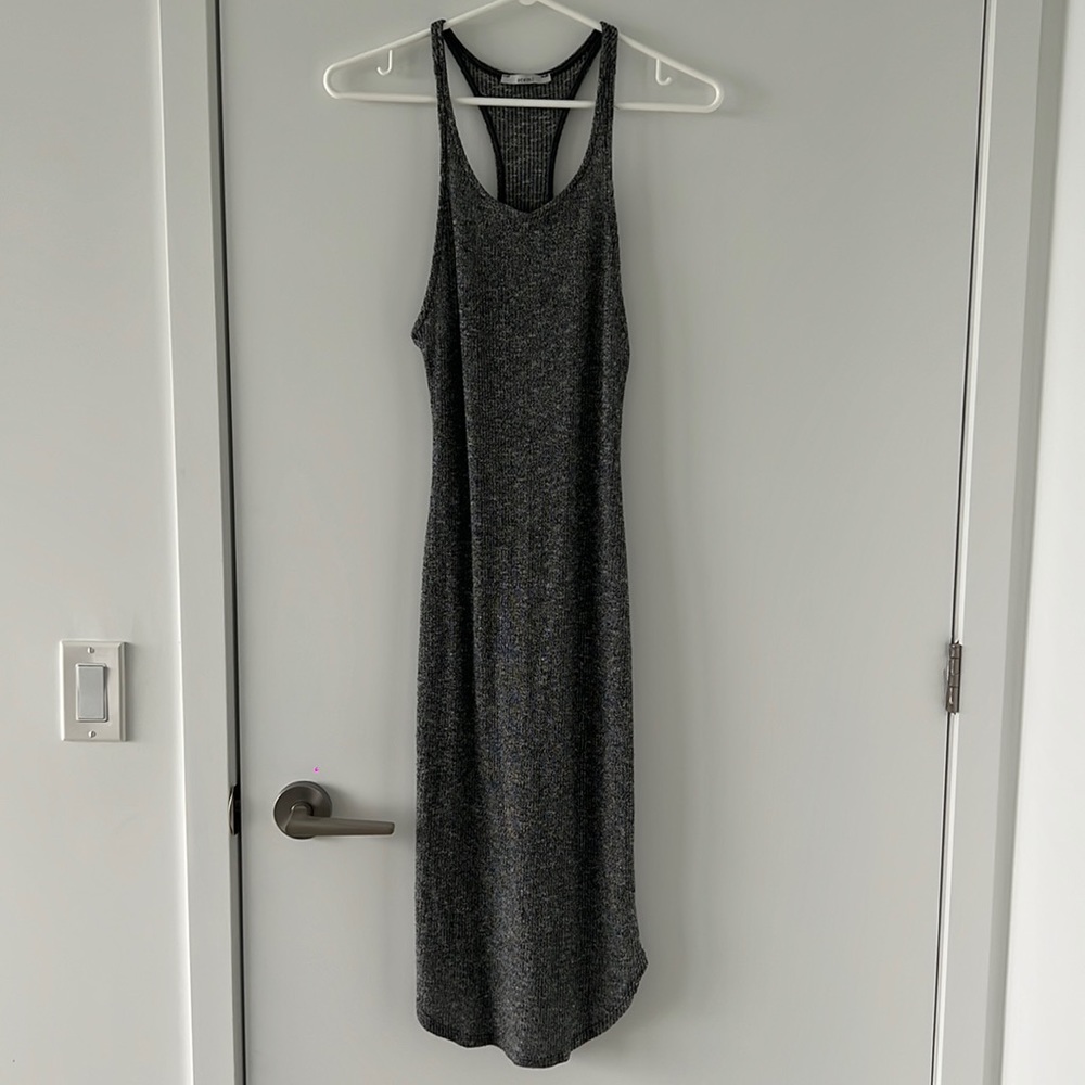Charcoal Gray Racerback Maxi Dress – Comfy & Casual Chic